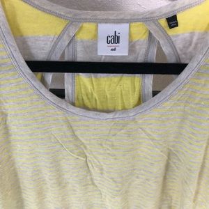 CAbi Tops - Grey and Yellow Striped Tank CAbi Tops - Grey and Yellow Striped Tank